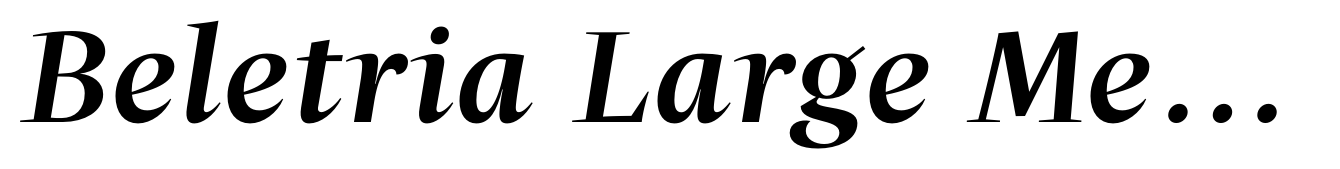 Beletria Large Medium Italic